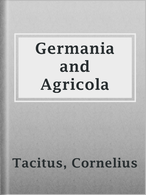 Cover image for Germania and Agricola
